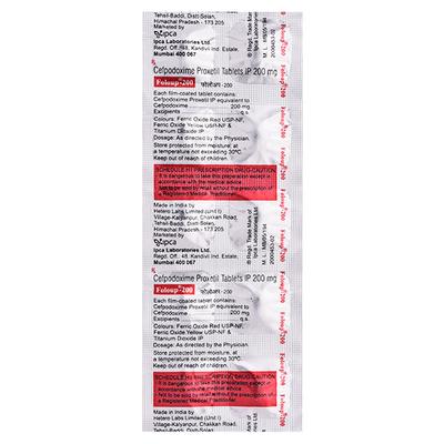 Foloup 200mg Tablet 10'S - Bacterial Infections-Cep