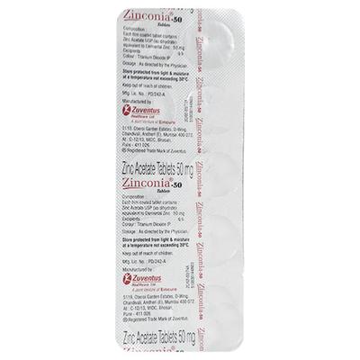 Zinconia 50mg Tablet 10'S - Supplements-Vam