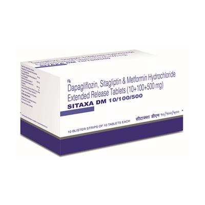 SITAXA DM 10/100/500 Tablet 10's - Diabetes-Ant