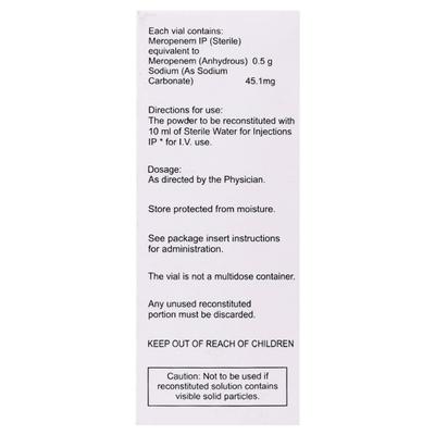 Meromac 0.5gm Injection 1's - Bacterial Infections-OBL