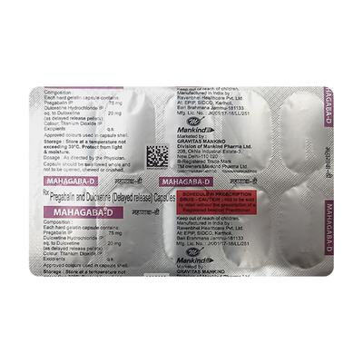 MAHAGABA D Capsule 10's - Neuropathic Pain-Dru