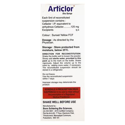 Articlor 125mg Dry Syrup 30ml - Bacterial Infections-Cep
