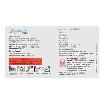 DAROLAC AQUA Suspension 10x5ml - Diarrhoea-Ant