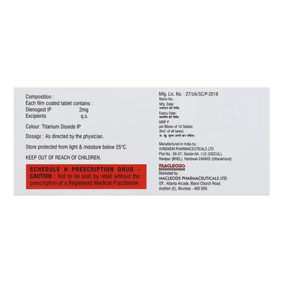 Dinomac 2mg Tablet 10'S - Contraception-Ora