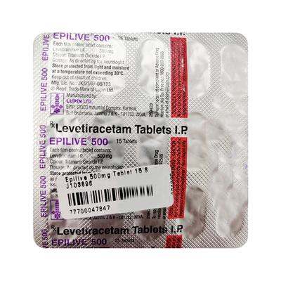 Epilive 500mg Tablet 15'S - Epilepsy/Convulsion-Ant
