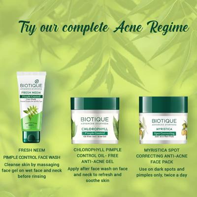 Biotique Fresh Neem Pimple Control Facewash 100ml - Face Washes