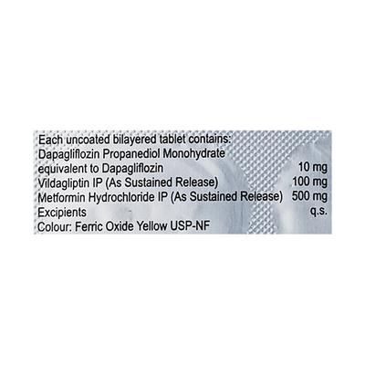 DAPARYL VM 500 Tablet 10's - Diabetes-Ant
