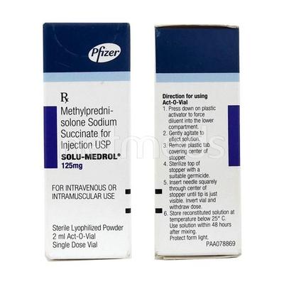 Solu Medrol 125mg Injection 2ml - Hormonal Therapy-Cor