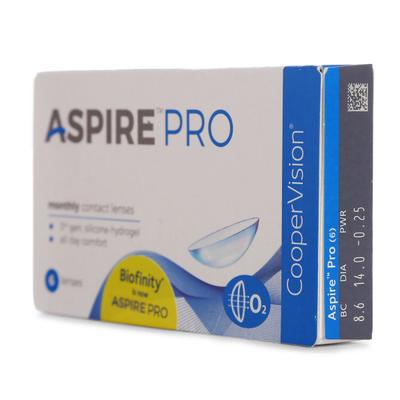 CooperVision ASPIRE PRO Monthly Disposable Spherical Silicone Hydrogel Lenses (6 Lenses) (Power -2.50) - Eyecare Lenses