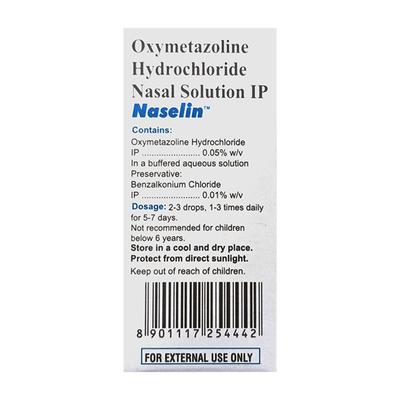 Naselin 0.05% Decongestant Nasal Solution 10 ml - Nasal Decongestion