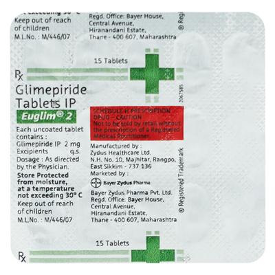 Euglim 2mg Tablet 15'S - Diabetes-Ant
