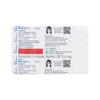 BISONEXT 2.5 Tablet 15's - Hypertension-Bet