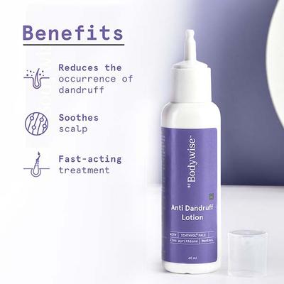 Be Bodywise Anti-Dandruff Lotion Infused with Zinc & Menthol 60 ml - Hair Lotions & Tonics