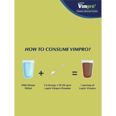 Lupin Vimpro Protein Powder - Chocolate Flavour 400 gm - Protein Drink