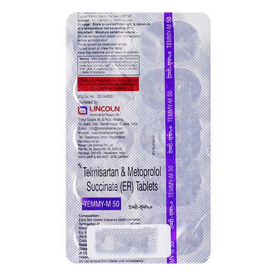Temmy M 50mg Tablet 10'S - Hypertension-Ang