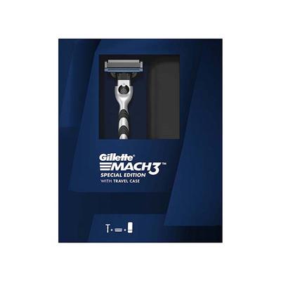 Gillette Mach3 Limited Edition Premium Gift Pack 1 Gillette Mach3 Manual Razor, 1 Gillette Mach3 Cartridge, 1 Travel Case 1's - Grooming Kits