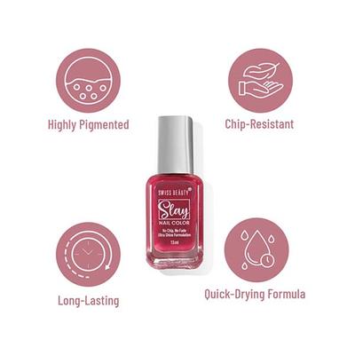 Swiss Beauty Slay Nail Color, Shade - Burnt Brown 13 ml - Nail Polish