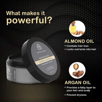 The Man Company Brawn Hair Wax Almond Oil & Argan Oil 50gm - Hair Gels & Waxes