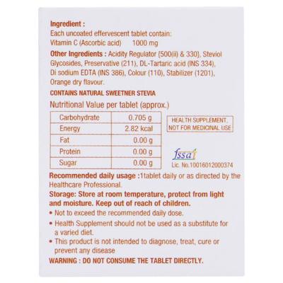 Prorac C 1000 Sugar Free Effervescent Tablet 5's - Supplements-Vic