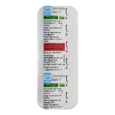 Mazetol 100mg Tablet 10'S - Epilepsy/Convulsion-Ant
