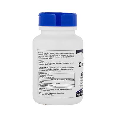 Healthvit Quercetin 100mg Natural Bioflavonoid- Capsules 60's - Herbal Dietary Supplement