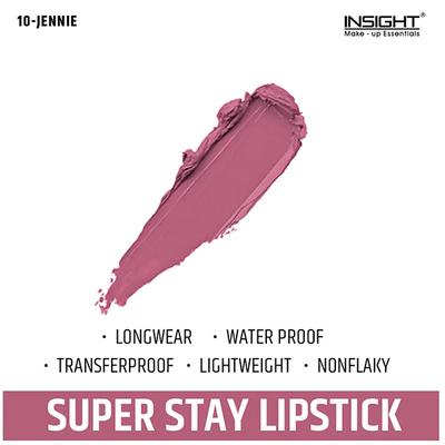 Insight Cosmetics Super Stay Lipstick - Jennie (10) Infused with Argan & Vitamin E Oil 7gm - Lipsticks