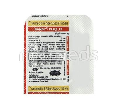 Bandy Plus 12mg Tablet 1'S - Parasitic Worms-Ant