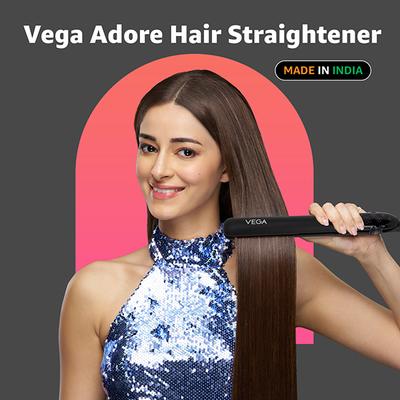 Vega Adore Hair Straightener with Ceramic Coated Plates (VHSH-18) Color 1's - Straighteners