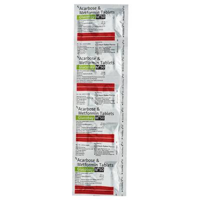 Glucobay M 50mg Tablet 10'S - Diabetes-Ant