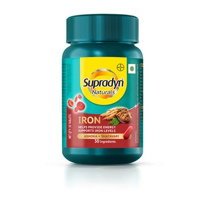 Supradyn Naturals Iron Tablet - Ashoka + Shatavari 30's - Calcium And Minerals