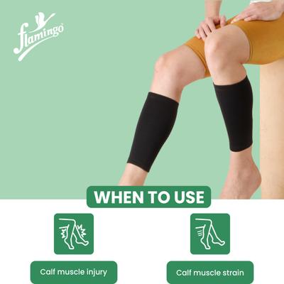 Flamingo Calf Support Black (OC2039) (L) 1's - Knee/Ankle/Leg/Foot Supports