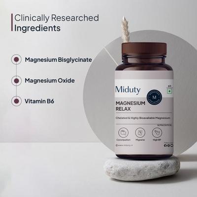 Miduty Magnesium Relax Capsule 60's - Calcium And Minerals