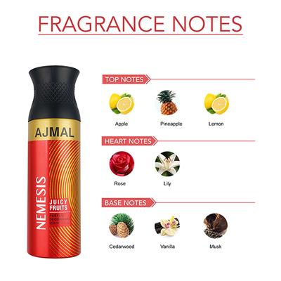 Ajmal Afterglow Advanced, Captivate Advanced, Nemesis Deodorant Spray 200ml Each For Men and Women 600ml 1's - Deodorants/Roll-Ons