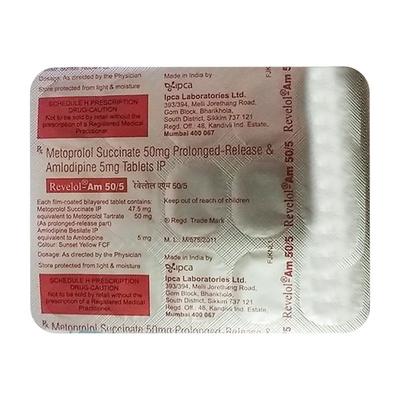 REVELOL AM 50/5 Tablet 15's - Hypertension-Bet