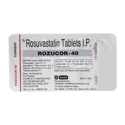 Rozucor 40mg Tablet 10'S - High Cholesterol-Dys