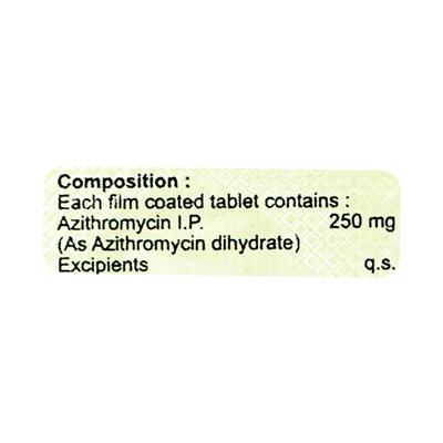 Azysafe 250mg Tablet 6'S - Bacterial Infections-Mac