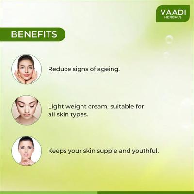 Vaadi Herbals Anti-Ageing Cream - Almond, Wheatgerm Oil & Rose 30 gm - Face Creams