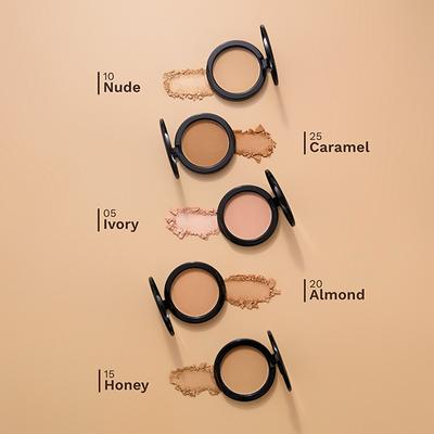 Pilgrim Honey-15 Matte Finish Compact Powder SPF 25 Absorbs Oil, Conceals & Gives Radiant Skin 7 gm - Compact Powder