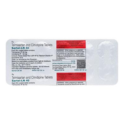 Sartel LN 40 Tablet 10'S - Hypertension-Ang