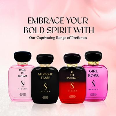 Nisara Midnight Tease Perfume Long Lasting Fragrance Floral Woody Musky Eau De Parfum For Women 100 ml - Women Perfumes (Edt/Edp)