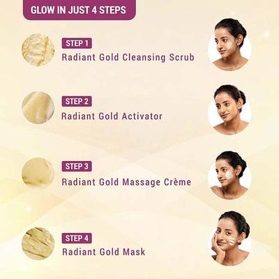 Lotus Herbals Radiant Gold Cellular Glow 1 Facial Kit 37 Gm - Facial Kits