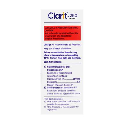 CLARIT 250mg Dry Syrup 30ml - Bacterial Infections-Mac