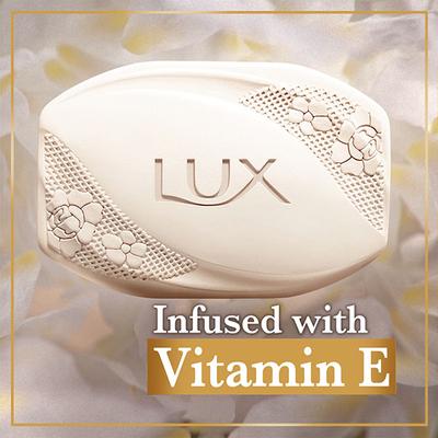 LUX Velvet Glow Buy 4 Get 1 Free Offer Jasmine & Vitamin E Bathing Soap For Glowing Skin Beauty Soaps 750 gm - Soaps