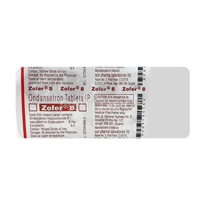 Zofer 8mg Tablet 10'S - Vomitting/Emesis-Ant