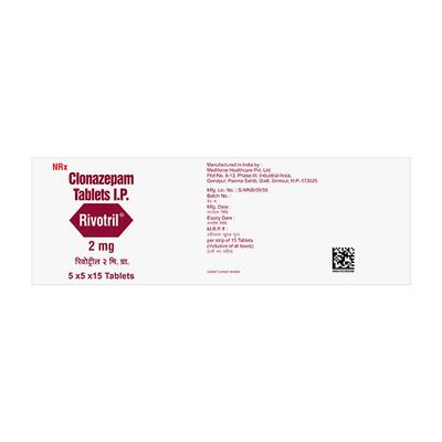 Rivotril 2mg Tablet 15'S - Epilepsy/Convulsion-Ant