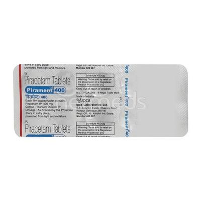 Pirament 400mg Tablet 10'S - Nootropics And Neurotrophics