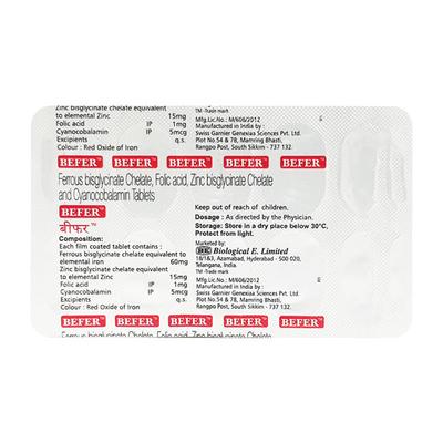 Befer Tablet 10'S - Iron Supplement/Anaemia-Vma