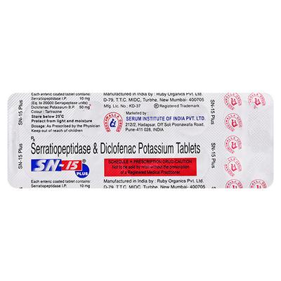 SN 15 Plus Tablet 10'S - Pain relief-Nsa