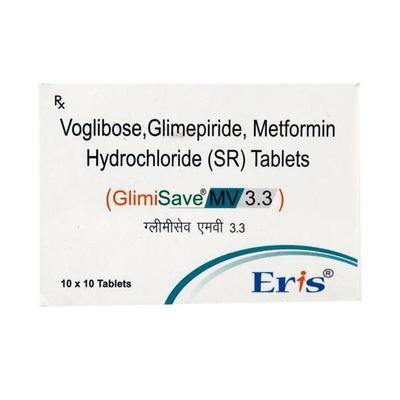 Glimisave MV 3.3 Tablet 10'S - Diabetes-Ant