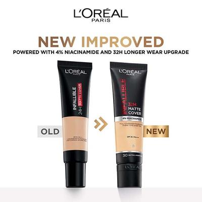 L'Oreal Paris Infallible 32H Matte Cover Liquid Foundation - 253 Neutral Undertone 30 ml - Foundation
